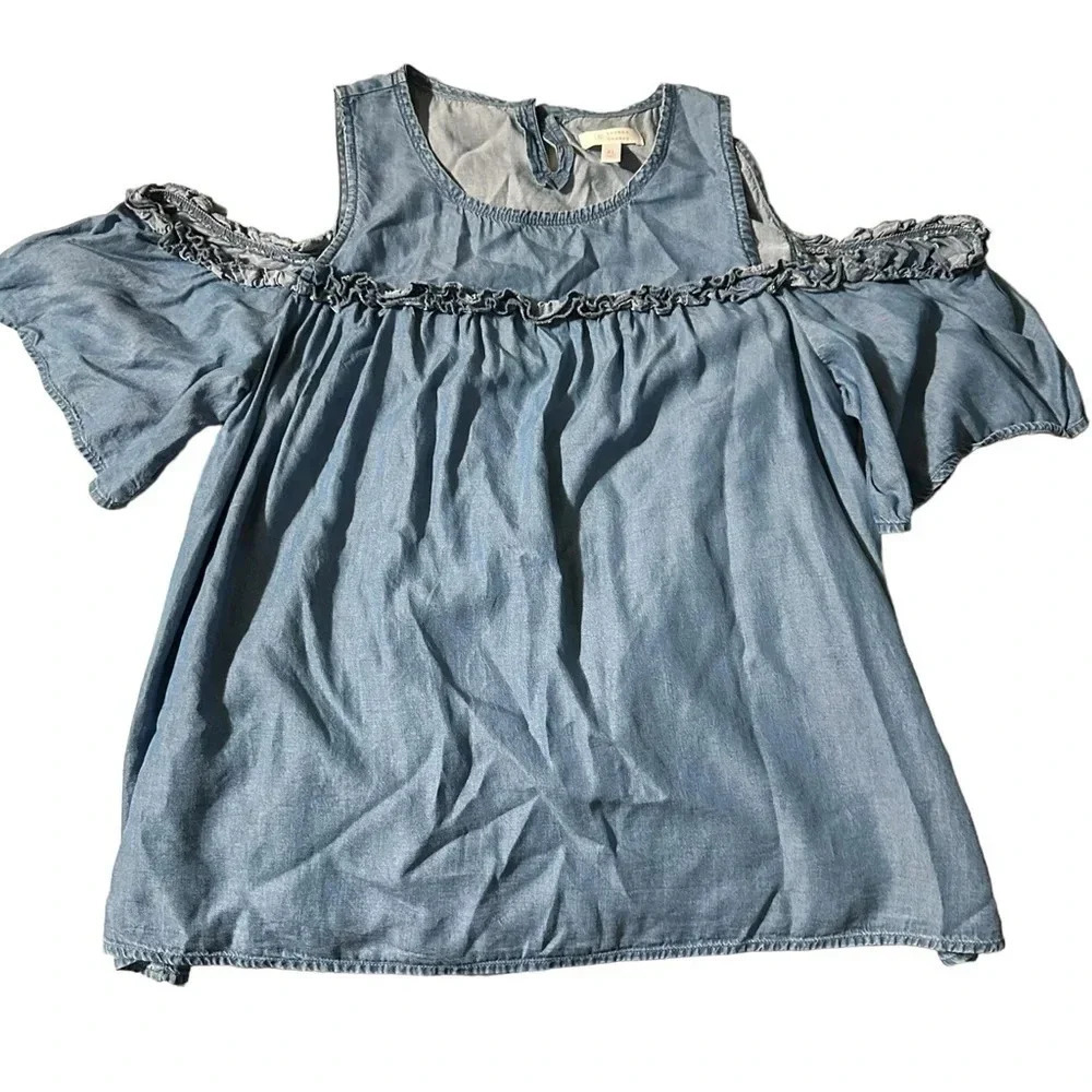 LC Lauren Conrad women's XL open should denim blouse